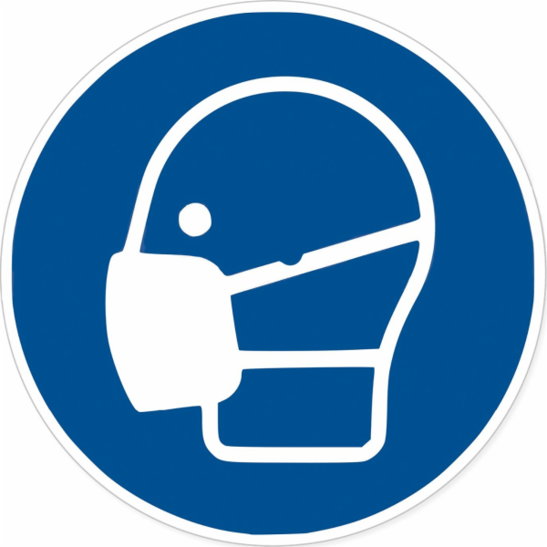 Herma HERMA Hinweisetiketten Schutzmaske blau/weiß Obr. 5St.