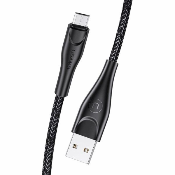 Usams USB-A - microUSB USB kabel 1 m černý (63791-uniw)