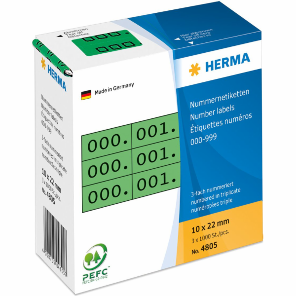 Herma Samolepící etikety 10 x 22 mm / 1000 kusů (4805)