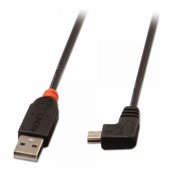 Lindy USB-A - miniUSB USB kabel 1 m černý (31971)