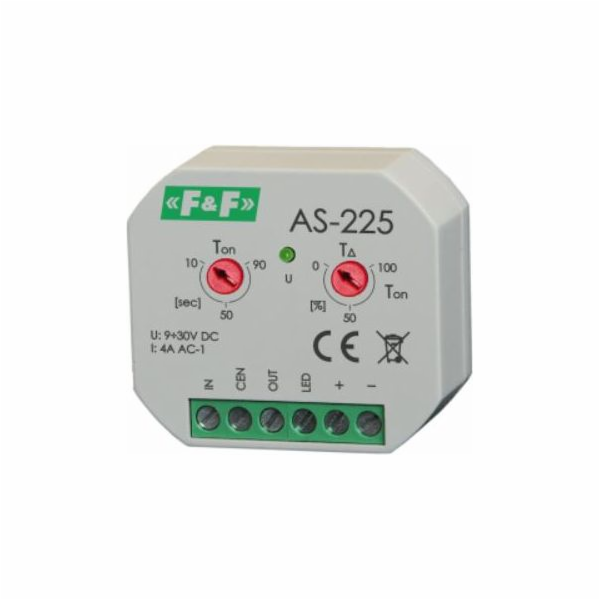 F&F Schodišťový spínač pro fi60 box 4A 10-90s 9-30V DC (A...