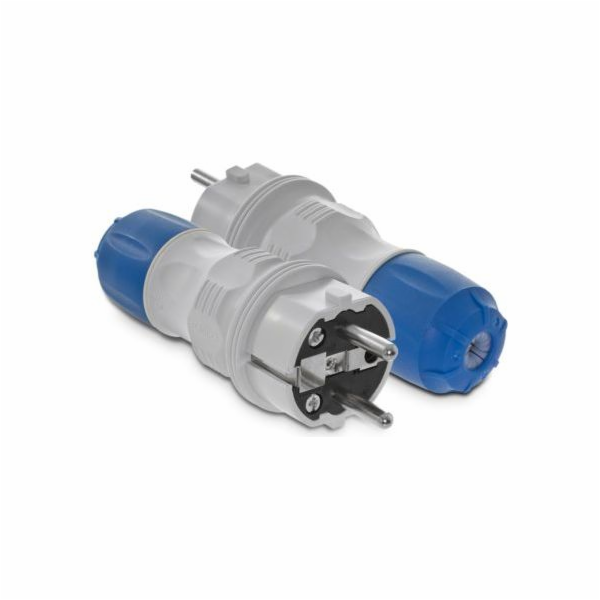KEL Zástrčka přímá 16A 2P+Z 250V IP54 šedá/modrá WT-54 (W...