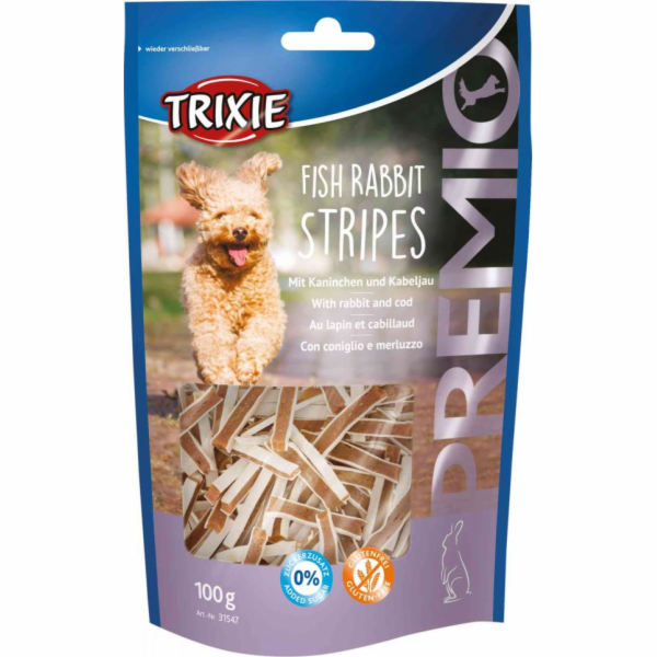 Trixie Treats PREMIO Stripes, králík a treska, 100g (TX-3...