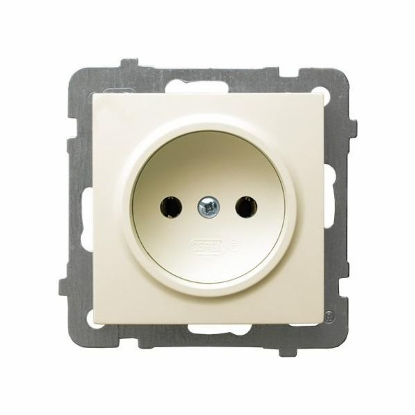 Ospel Single socket 16A ecru (GP-1G/m/27)