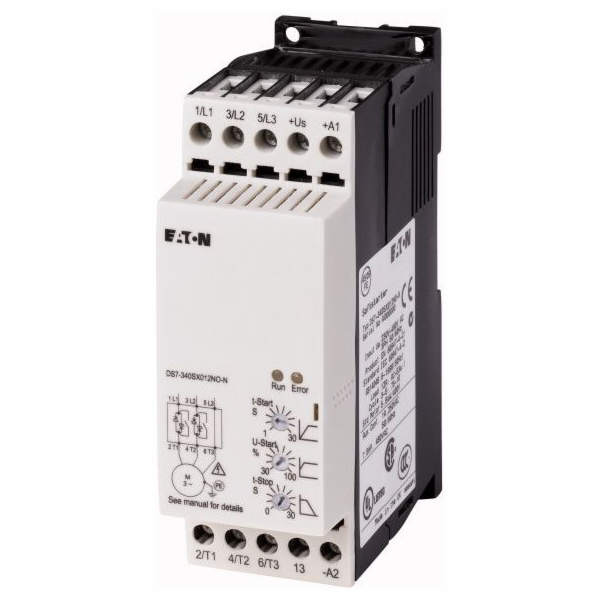 Eaton 3-fázový softstartér 400VAC 7A 3kW/400V Uc=24V AC/D...