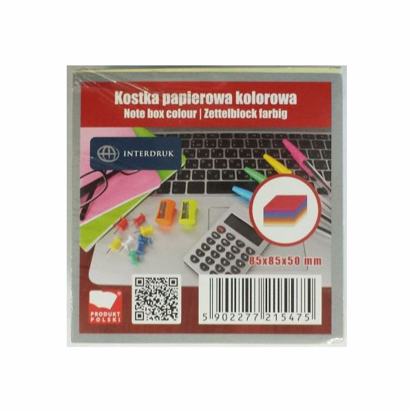 Interdruk Barevná papírová kostka 85x85x50 mm (162631)