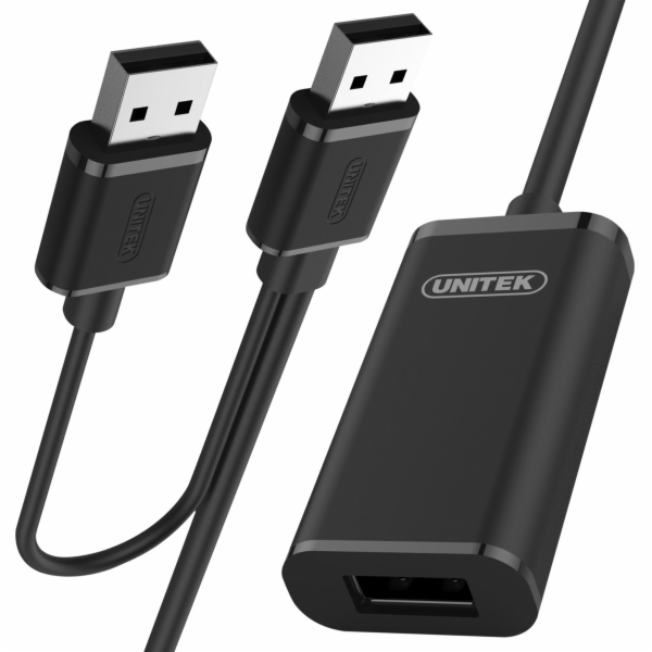 Unitek USB kabel 2x USB-A - USB-A 5 m černý (Y-277)