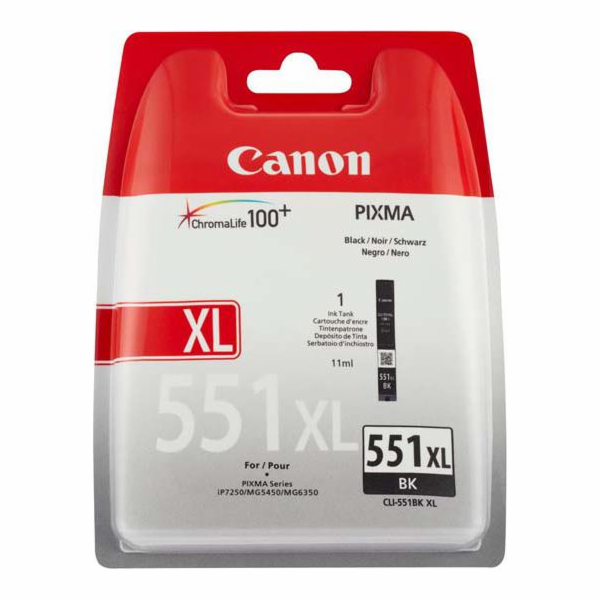 Inkoust Canon CLI551BK XL (černý)