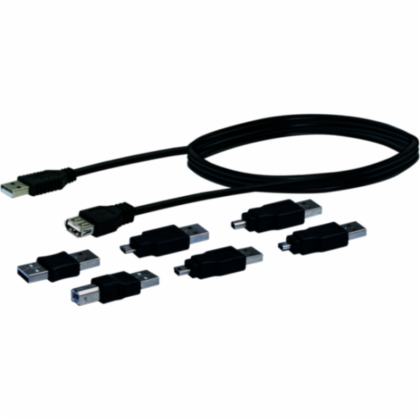 Schwaiger USB-A USB kabel – univerzální 1,5 m černý (CAUS...
