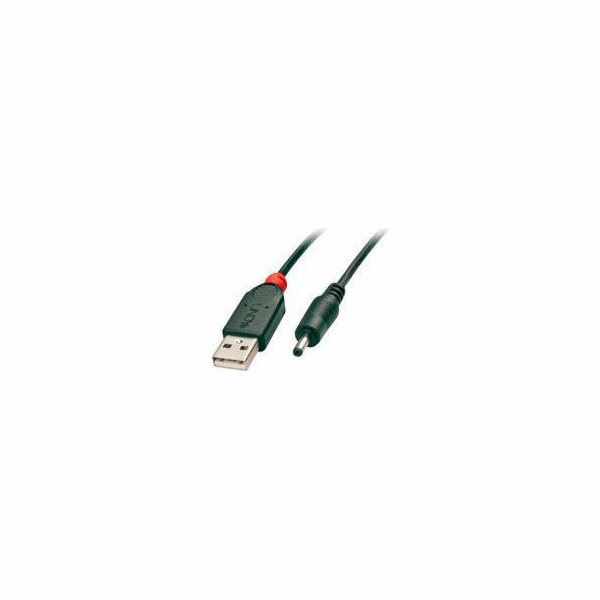 Lindy USB-A – DC kabel 3,5 mm 1,5 m černý (70266)