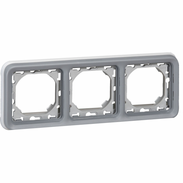 Legrand PLEXO55 Trojitý horizontální rám šedý (069687)