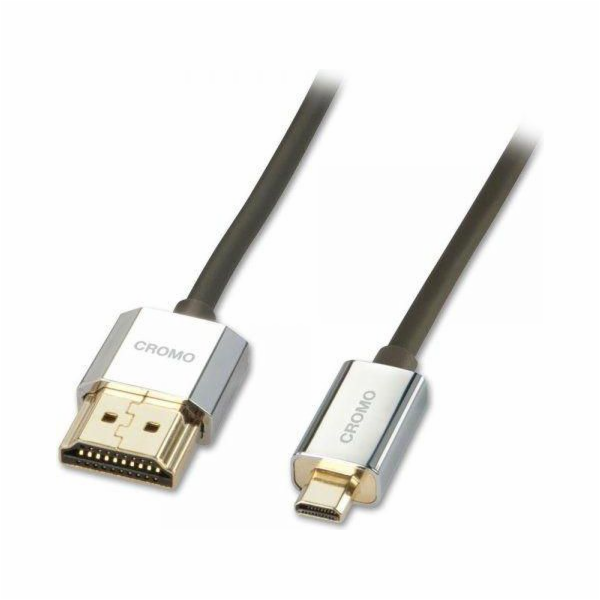 Lindy HDMI Micro - HDMI kabel 1m stříbrný (41681)