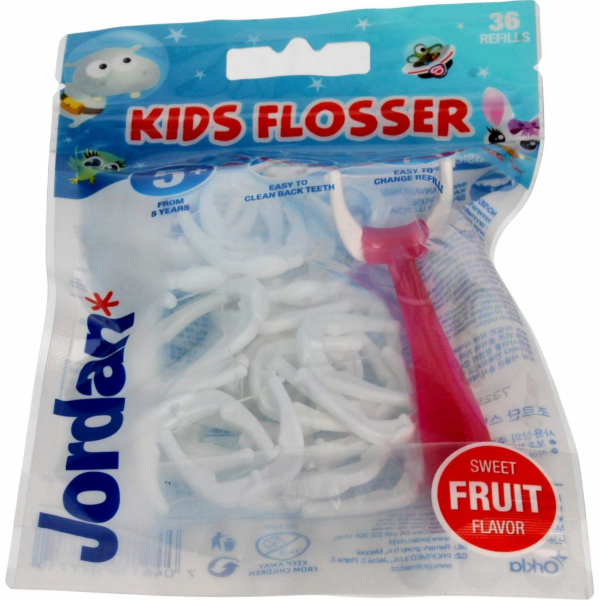 Jordan Jordan Kids Flosser Dentální nit pro děti 5+ 1 bal...