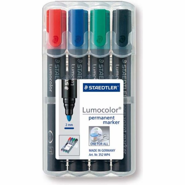 Staedtler Permanentní popisovač 4 barvy kulatý