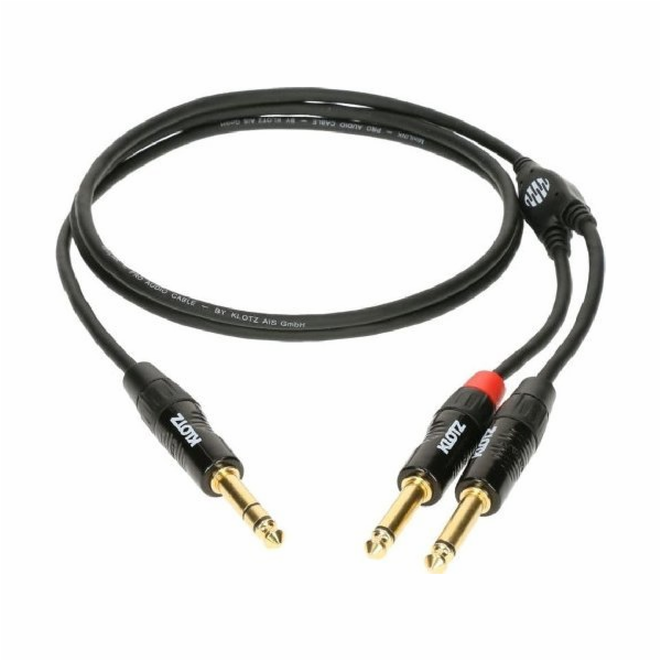 Klotz Jack 6,3 mm - Jack 6,3 mm x2 kabel 3m černý
