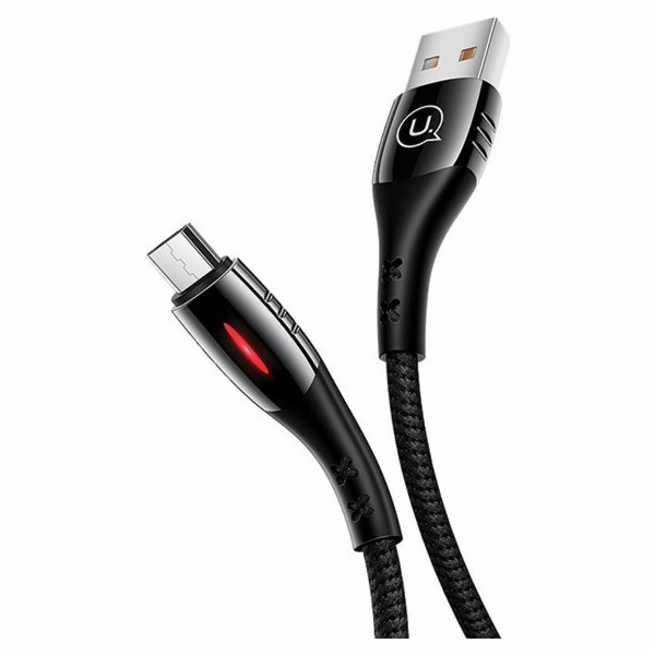 Usams USB-A - microUSB USB kabel 1,2 m černý (63821-uniw)