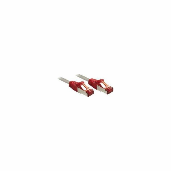 Lindy Patchkabel Cat6 CrossOver S/FTP šedá/rot 0,30m