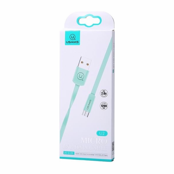 Usams USB-A - microUSB kabel 1,2 m Modrý (SJ201MIC04)