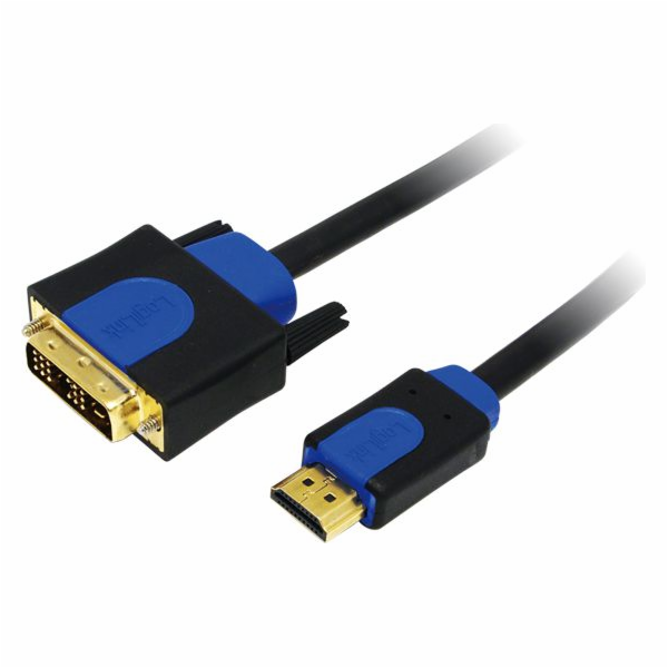 LogiLink HDMI - DVI-D kabel 1,8 m modrý (CHB3102)