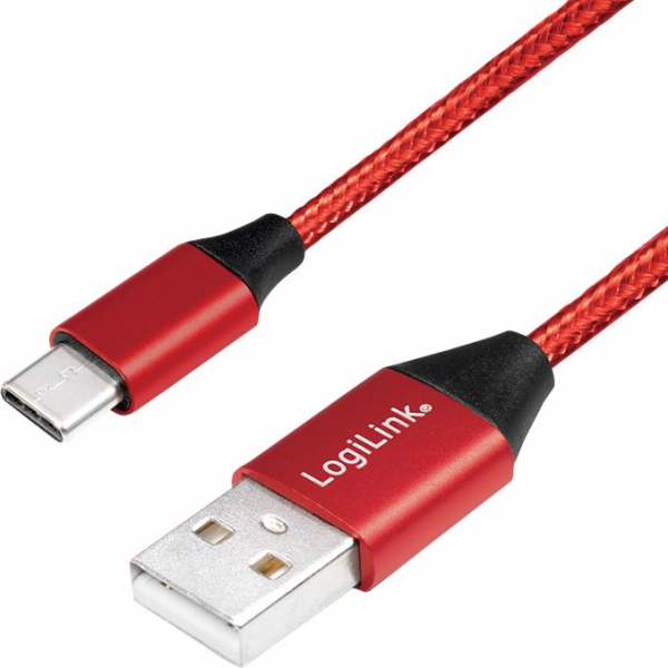 LogiLink USB-A - USB-C USB kabel 0,3 m červený (CU0147)