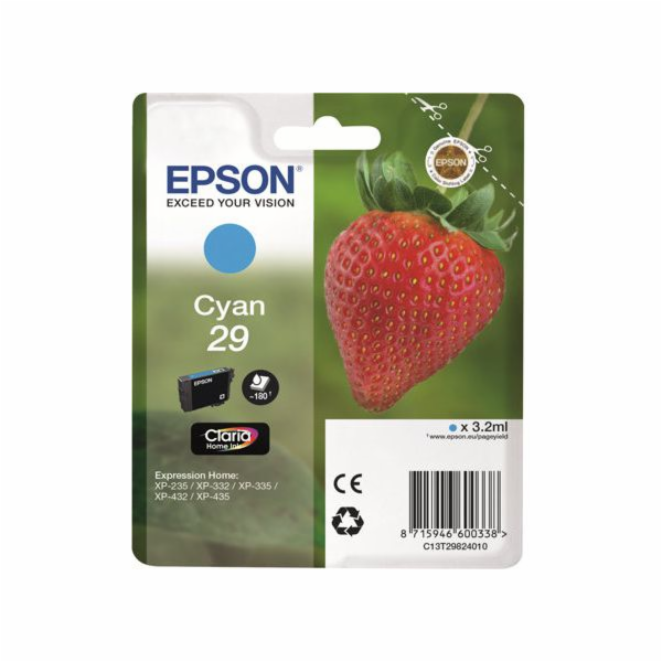 Inkoust Epson Claria Home SP 29 Cyan - C13T29824010