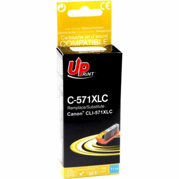 Inkoust UPrint C-571XLC / CLI571C XL (azurový)