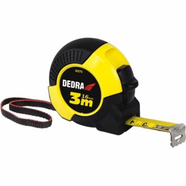 Dedra Měřicí páska, pouzdro z nylonové pryže, 16mm, 3m - ...