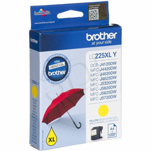 Originální inkoust Brother LC225XLY (žlutý)