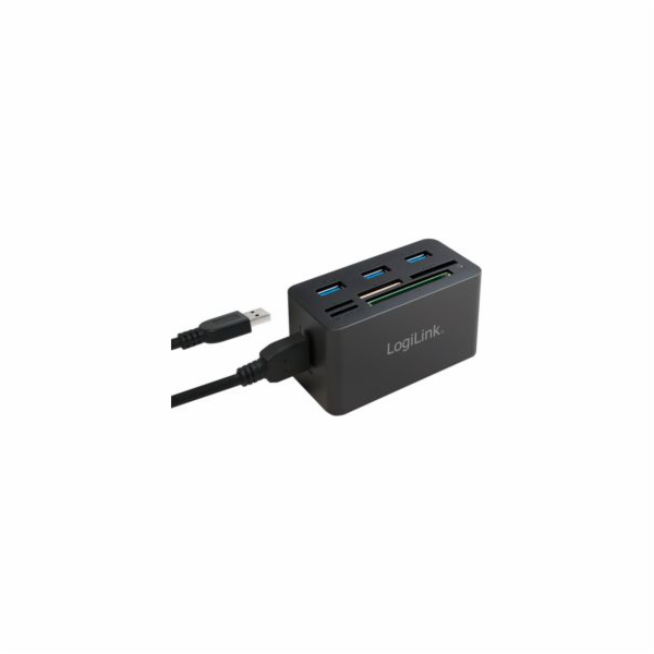 LogiLink USB HUB 1x CF 1x SD 1x M2 1x microSD + 3x USB-A ...