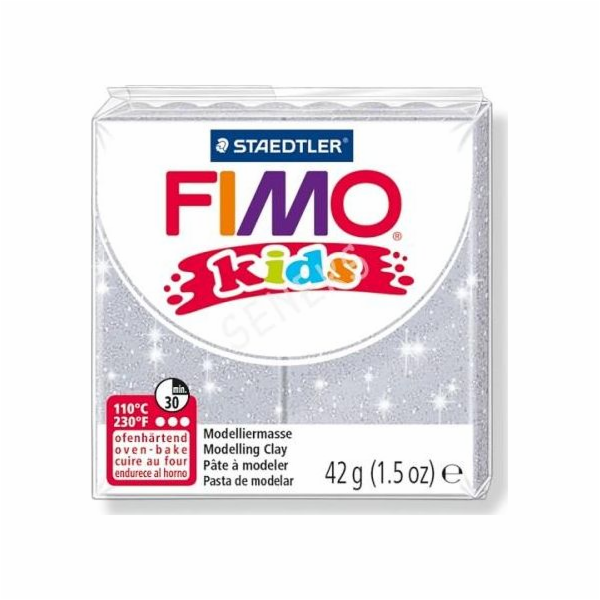 Fimo termosetová plastová hmota Dětská třpytivá bílá 42g