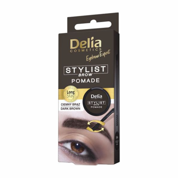 Delia Eyebrow Expert Pomáda na obočí Tmavě hnědá