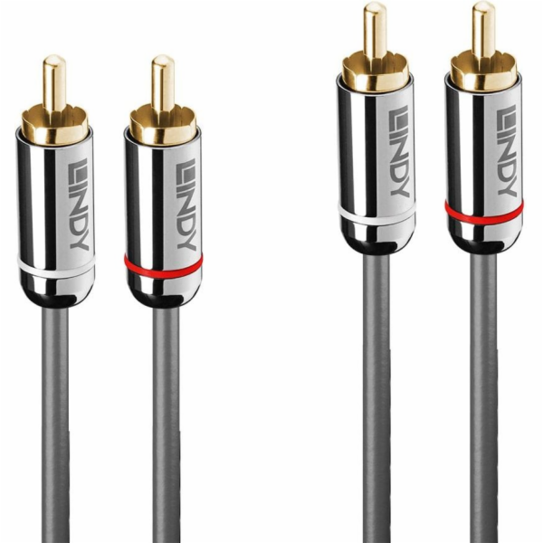 Lindy RCA (Cinch) x2 - RCA (Cinch) x2 kabel 5m stříbrný (...