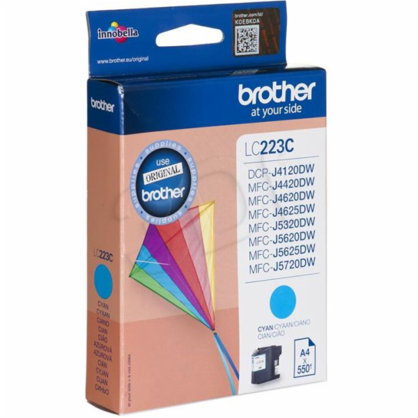 Originální inkoust Brother LC223C (azurový)