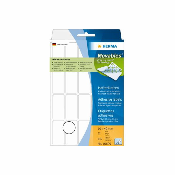 Samolepící&nbsp;etikety&nbsp;Herma&nbsp;19x40&nbsp;mm&nbsp;(10609)