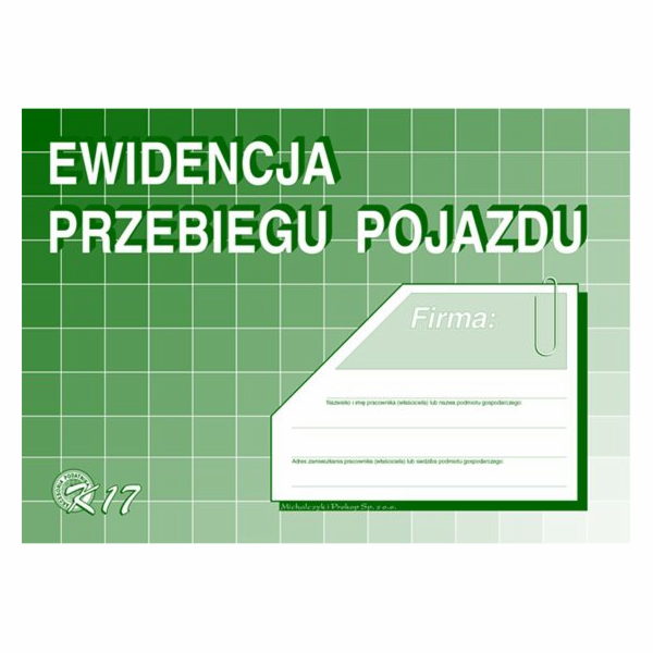 Michalczyk & Prokop DP ZÁZNAM KILOMETRŮ VOZIDLA A5 FORMUL...