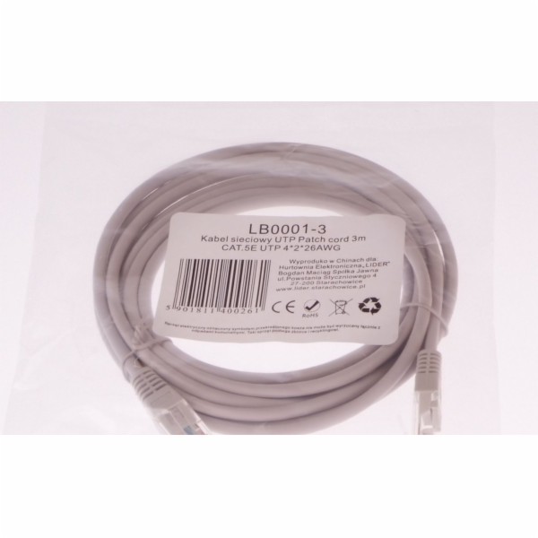 Libox UTP 3m CAT.5E UTP 4x2x26 AWG