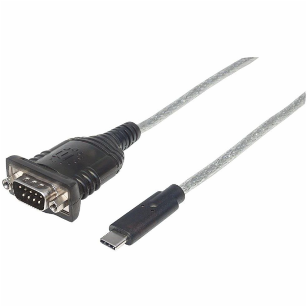 Manhattan USB-C - RS-232 USB kabel 0,45 m průhledný (151283)