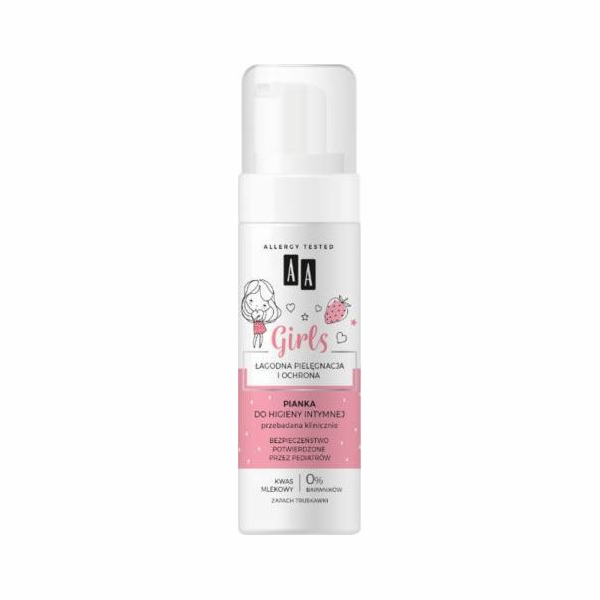 AA Girls Intimní hygiena pěna jahoda 150 ml