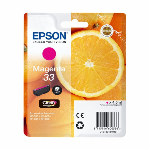 Inkoust Epson Magenta 33 (C13T33434010)