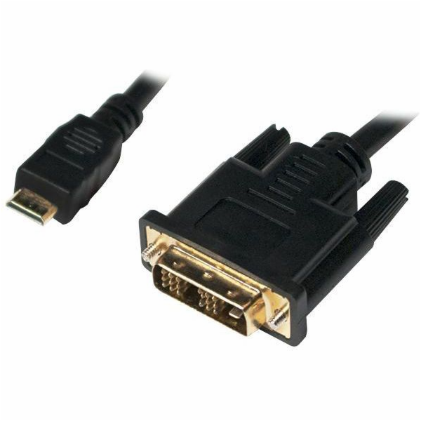 LogiLink HDMI Mini - kabel DVI-D 1m černý (CHM002)