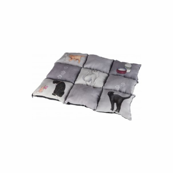 Deka Trixie Patchwork Cat, 45 × 55 cm, šedá