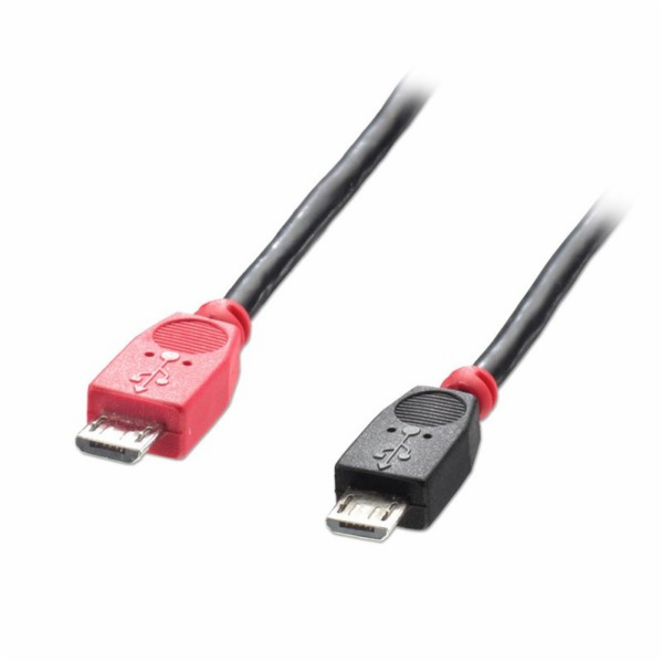 Lindy microUSB - microUSB USB kabel 1 m černý (31759)