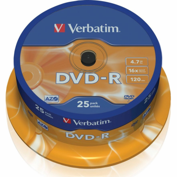 Verbatim DVD-R 4,7 GB 16x 25 kusů (43522)