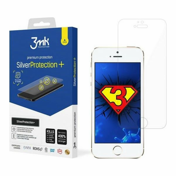 3MK 3MK Silver Protect+ iPhone 5/5S/SE Antimikrobiální fó...