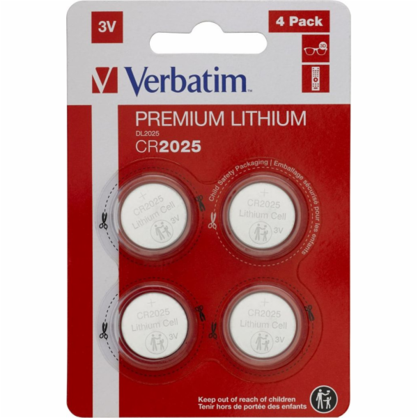 Baterie Verbatim CR2025 4 ks.