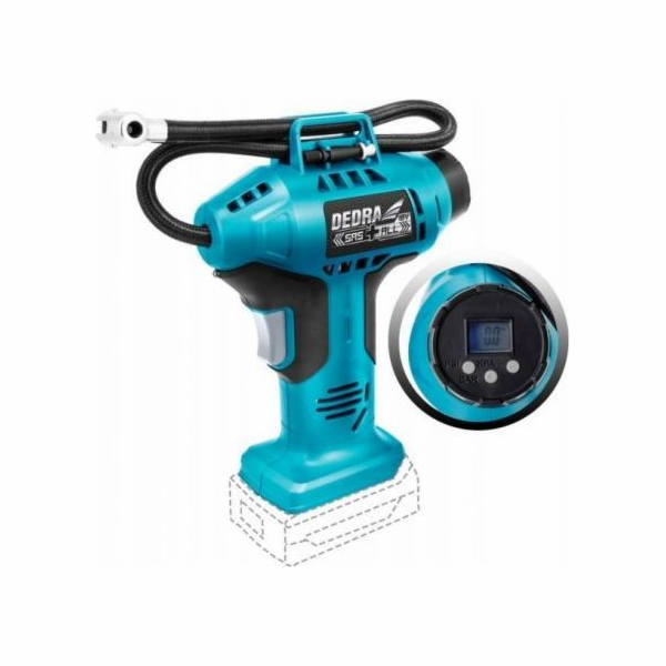 Autokompresor Dedra Pistolový kompresor 11bar 18V LCD