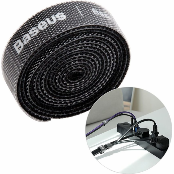 Baseus organizér na suchý zip černý 1 kus (44791)