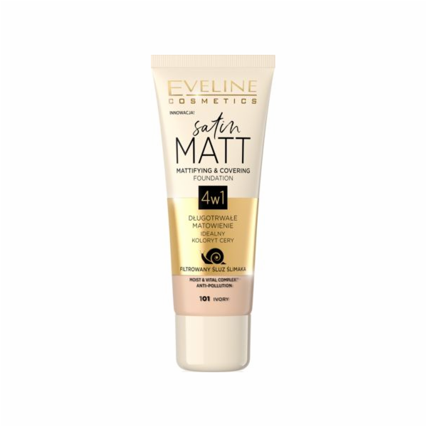Eveline Satin Matt 4v1 101 Ivory 30ml
