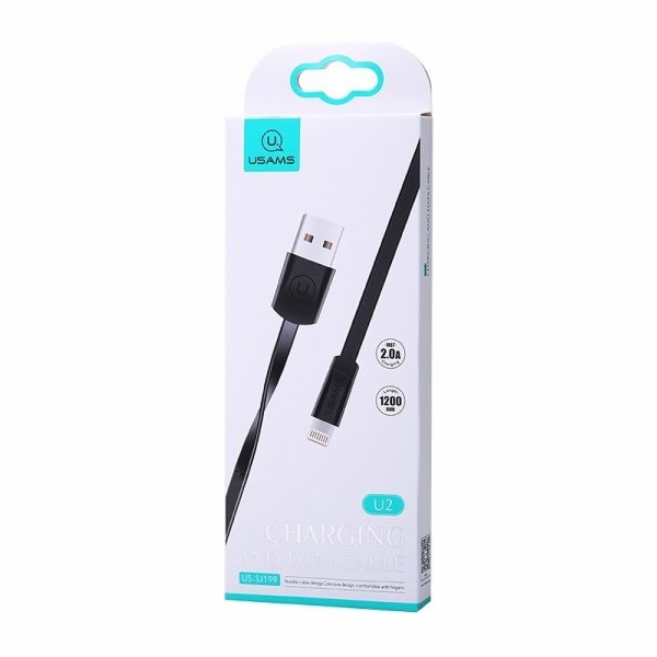 Usams USB-A – Lightning kabel 1,2 m černý (SJ199IP01)