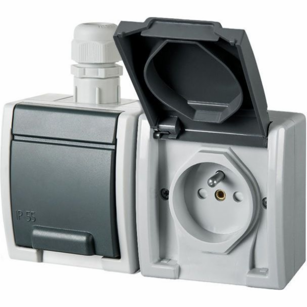 Elektro-Plast AQUANT Dvojzásuvka s uzemněním 2x2P+Z IP65 ...